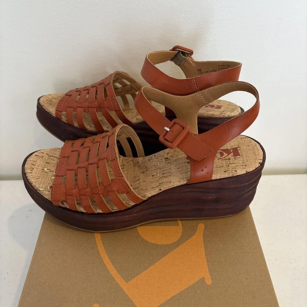 Korks Shoes Womens Size 7 Marley Wedge Sandals Platform Buckle New‎
